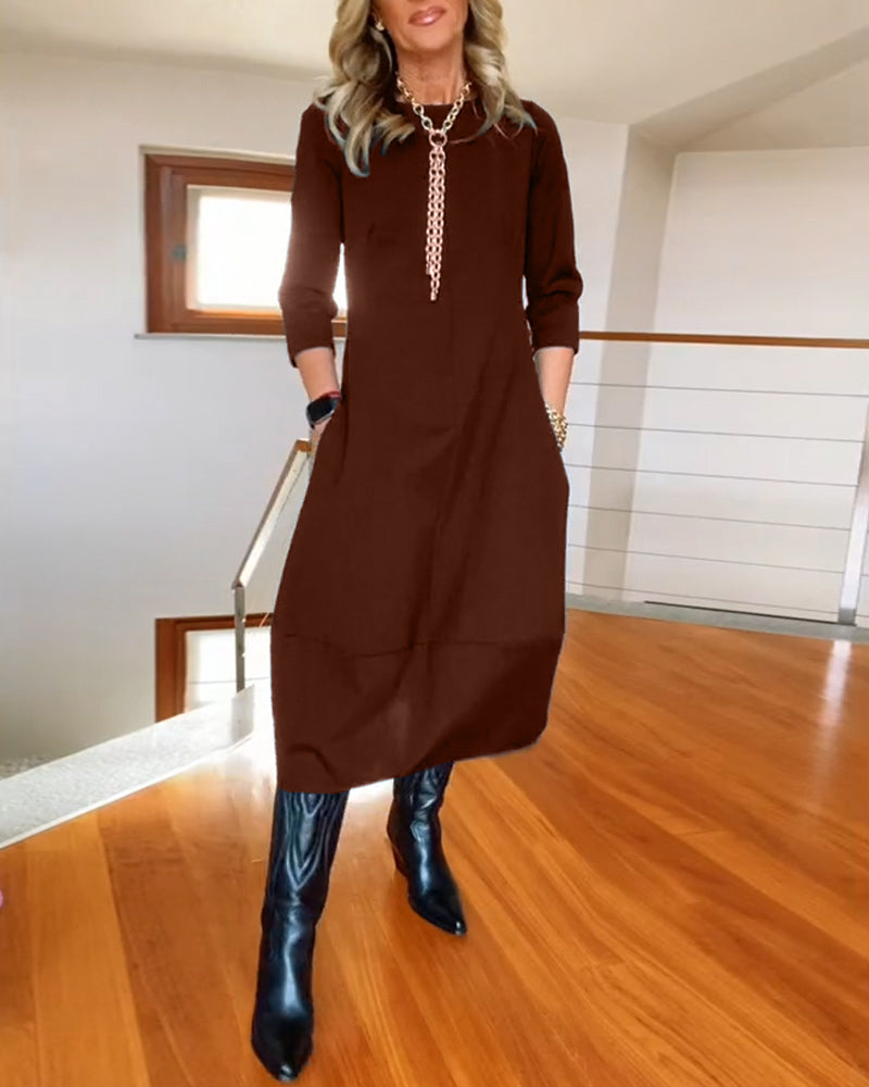 Élodie™ | Elegancka Sukienka Gładka
