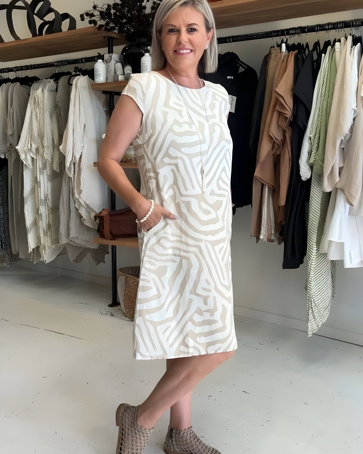 Serra™ | Letnia sukienka w paski safari