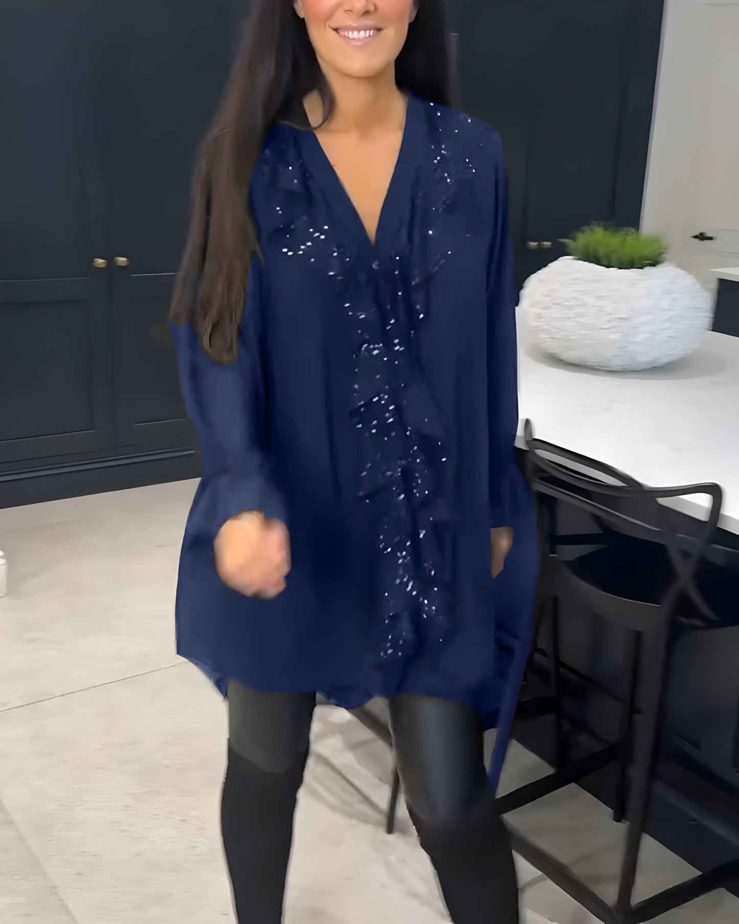 Sylvaine™ | Elegancka Bluzka z Falbanami