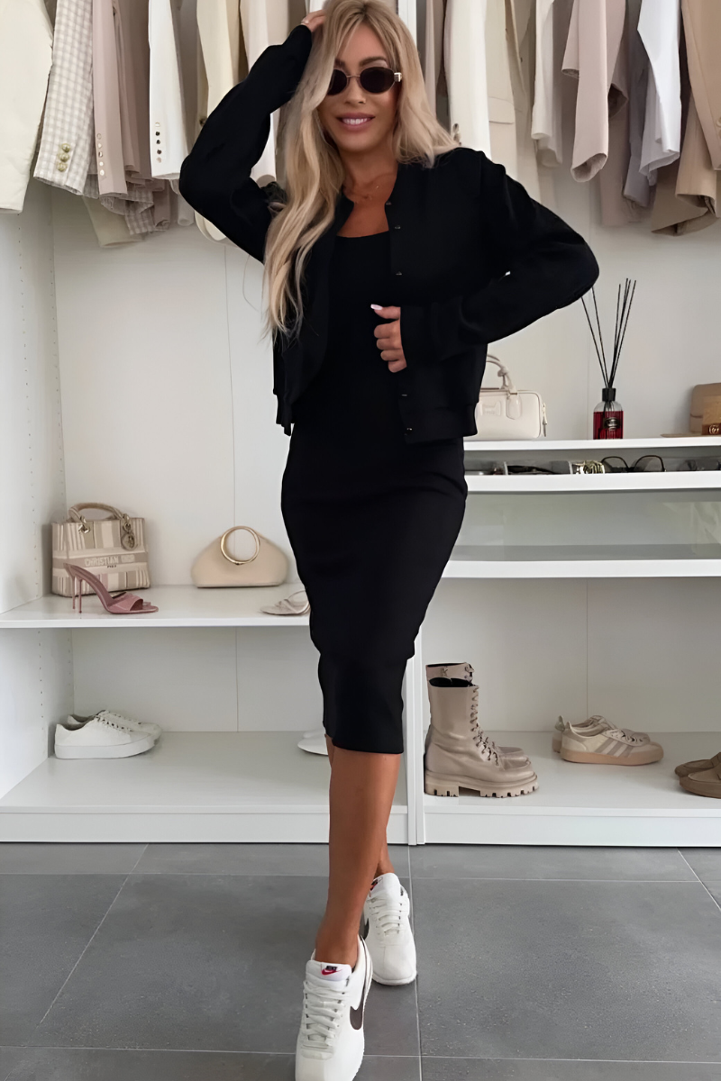 Halina™ | Elegancka Midi Sukienka i Kamizelka