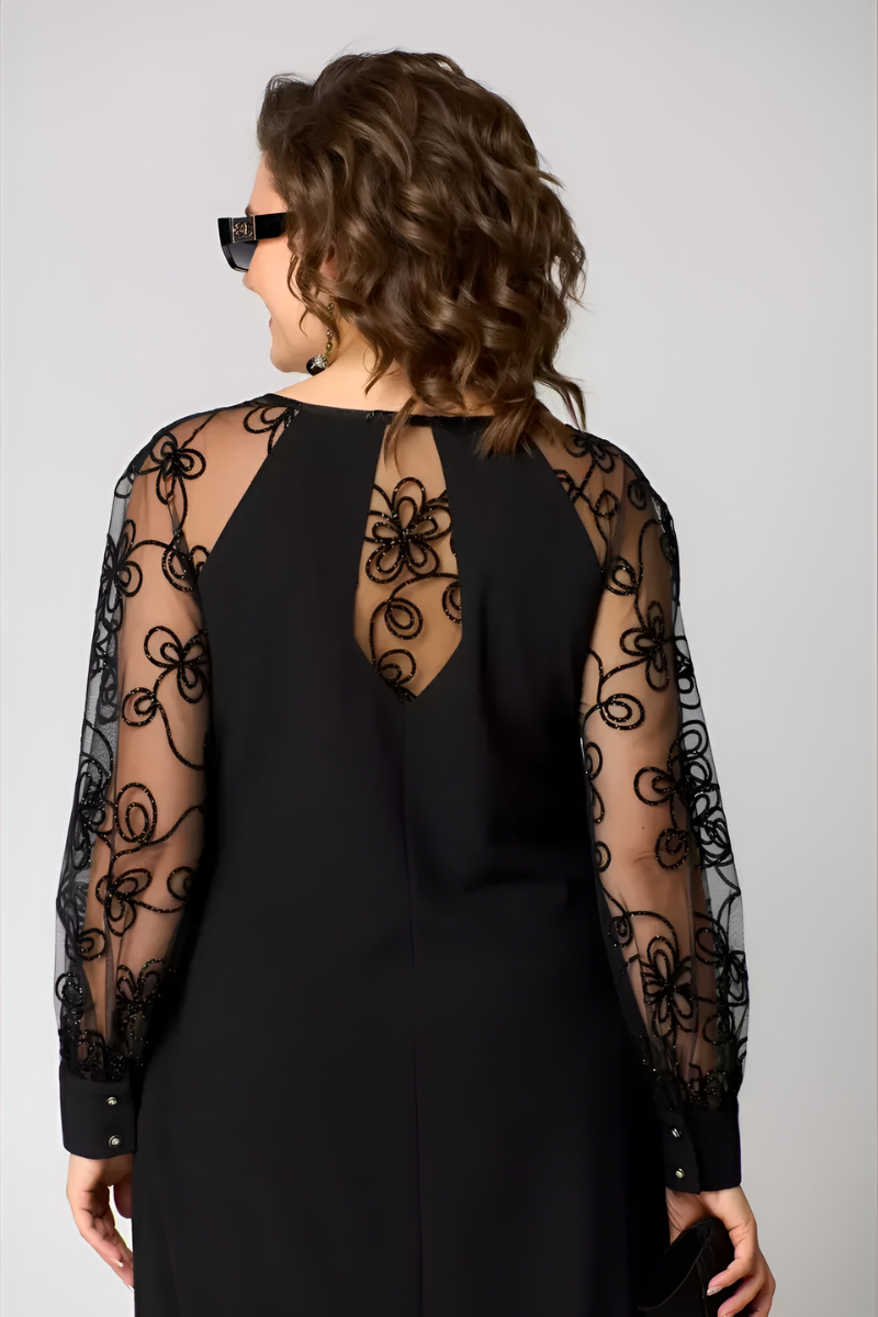 Milena™ | Elegancka Sukienka z Koronkowymi Rękawami