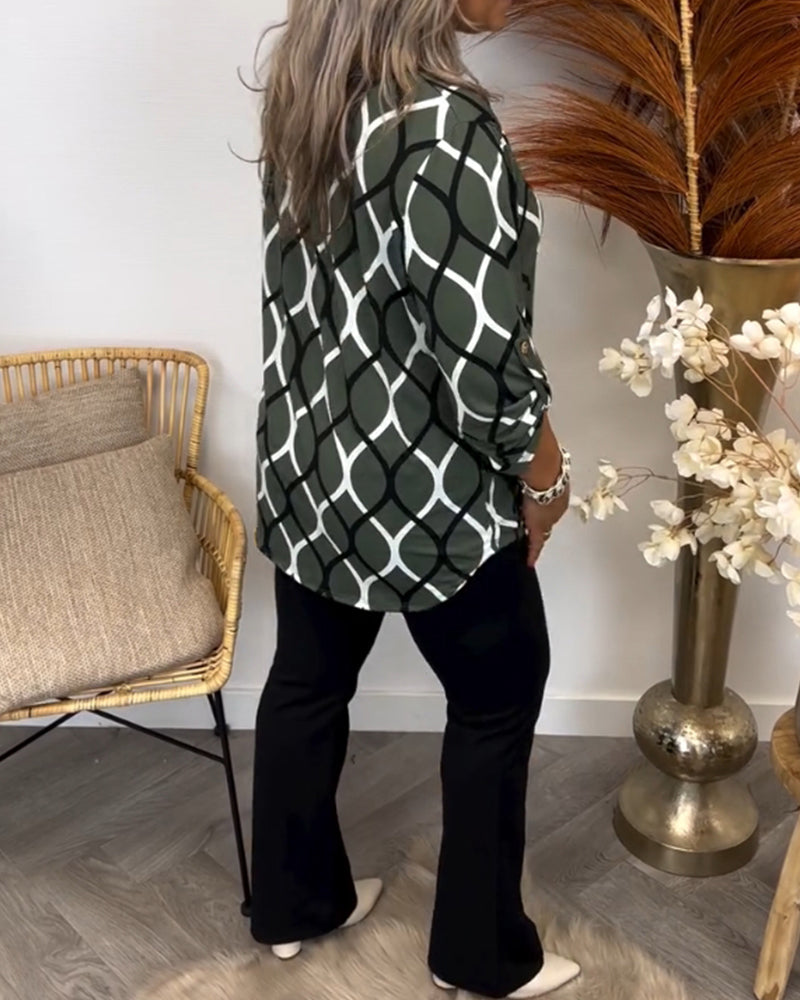 Margaux™ | Luźna Bluzka z Eleganckim Wzorem