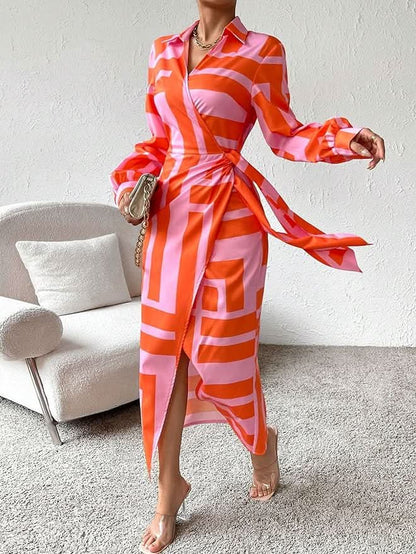 Laurine™ | Sukienka Kopertowa w Print