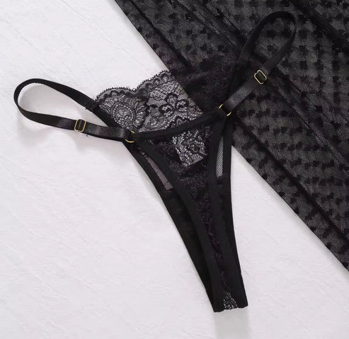 Jowita™ | Zestaw Lingerie Heart Mesh