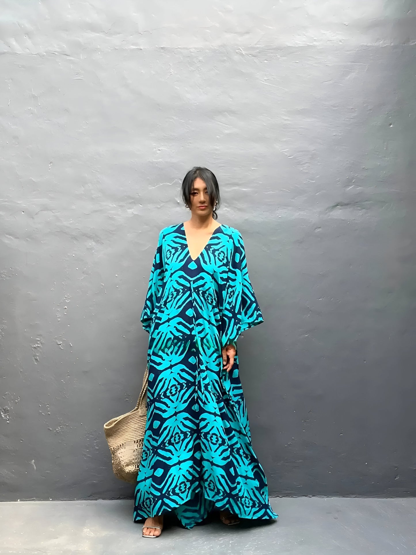 Nayla™ | Kaftan bawełnowy z dekoltem w kształcie V