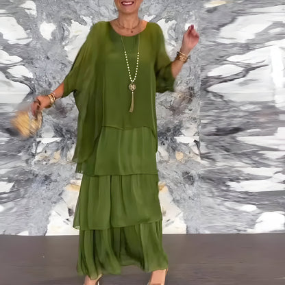 Monique™ | Sukienka z Chiffonem i Spódnicą w Stylu "Cake"