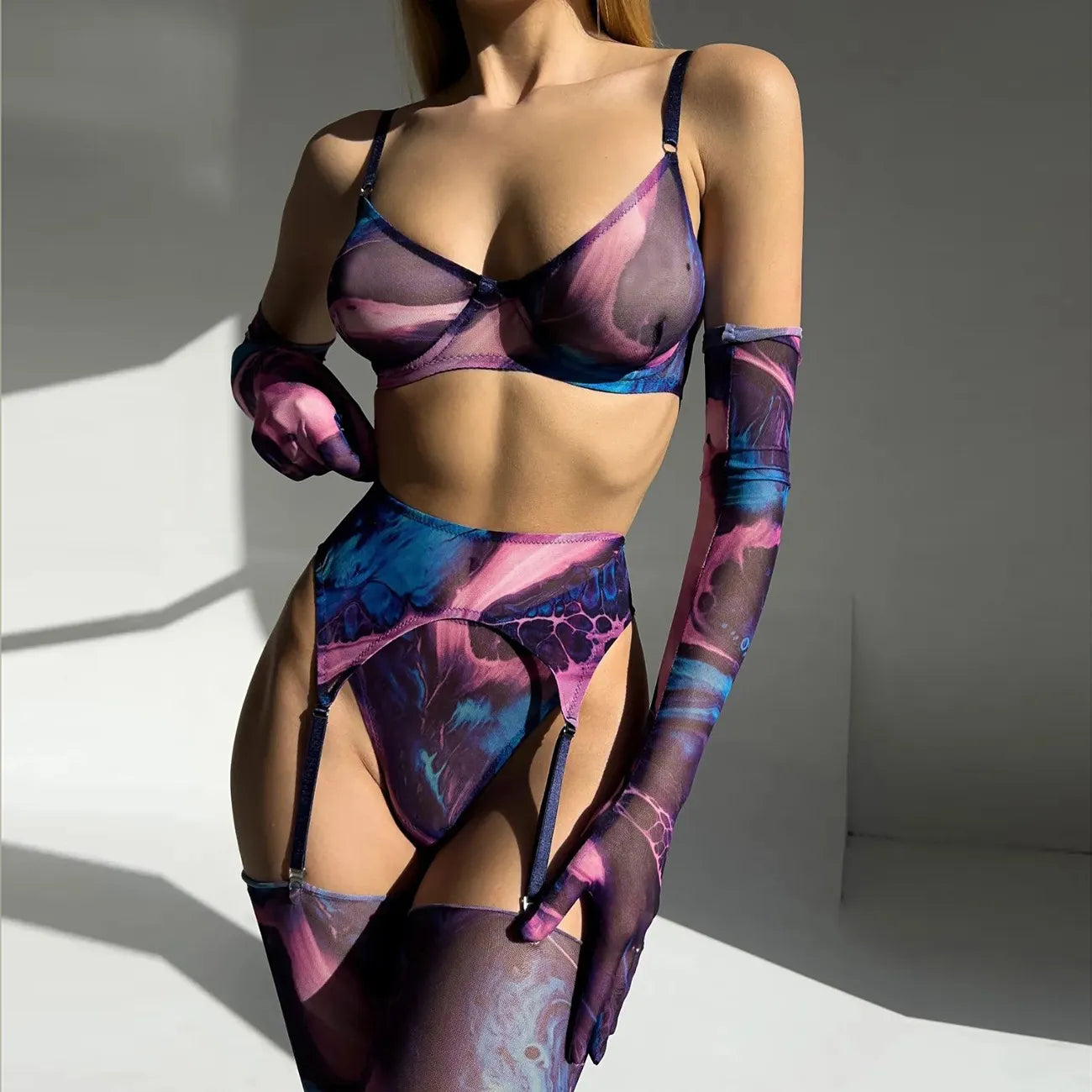 Krystyna™ | Kompletny 5-elementowy zestaw bielizny Tie-Dye