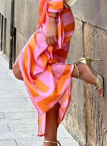 Laurine™ | Sukienka Kopertowa w Print