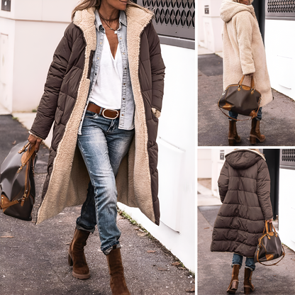 Isa™ | Odwracalny Płaszcz Zimowy – Strona Teddy & Pikowana