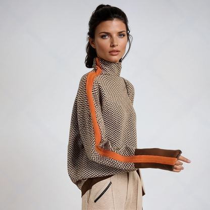 Zoja™ | Stylowy Sweter z Wysokim Kołnierzem