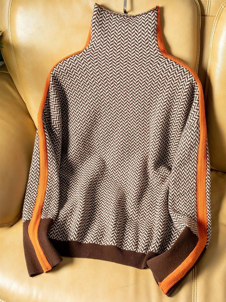 Zoja™ | Stylowy Sweter z Wysokim Kołnierzem