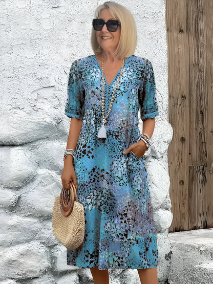 Colette™ | Midi sukienka w intensywnych kolorach