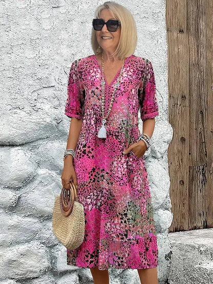 Lina™ | Lekka sukienka z dekoltem w kształcie litery V