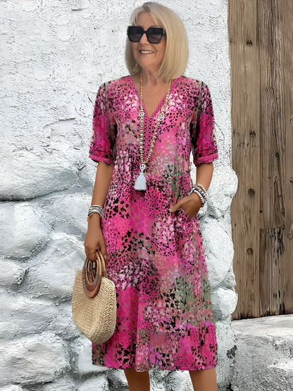 Colette™ | Midi sukienka w intensywnych kolorach