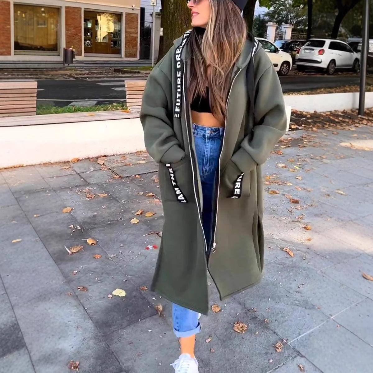 Elaine™ | Długa Bluza z Kapturem