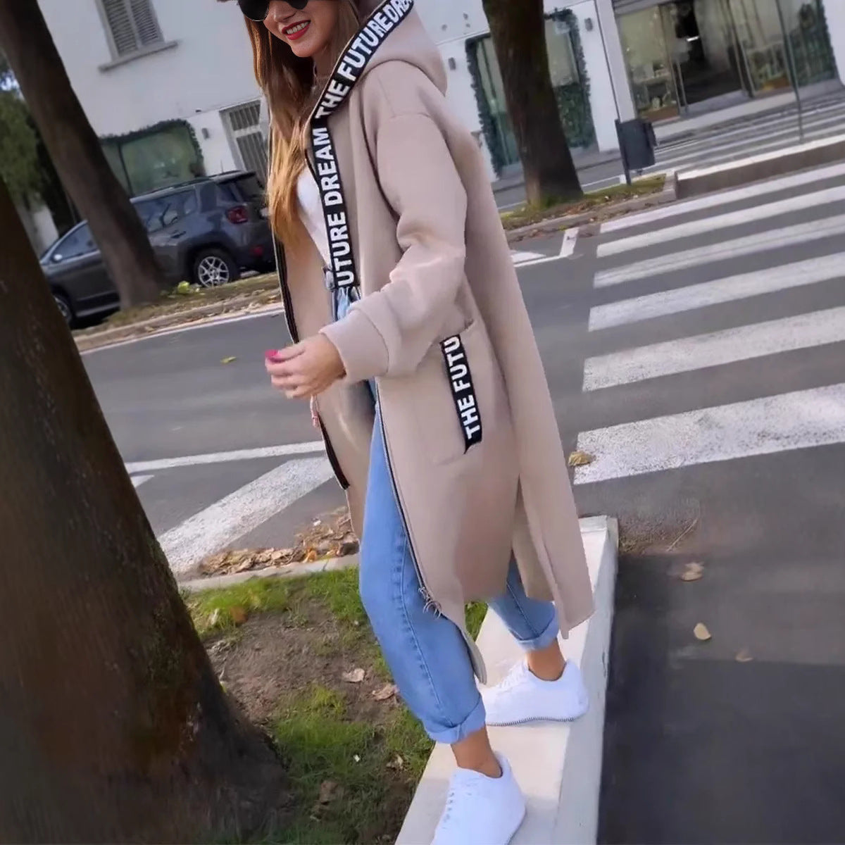 Elaine™ | Długa Bluza z Kapturem