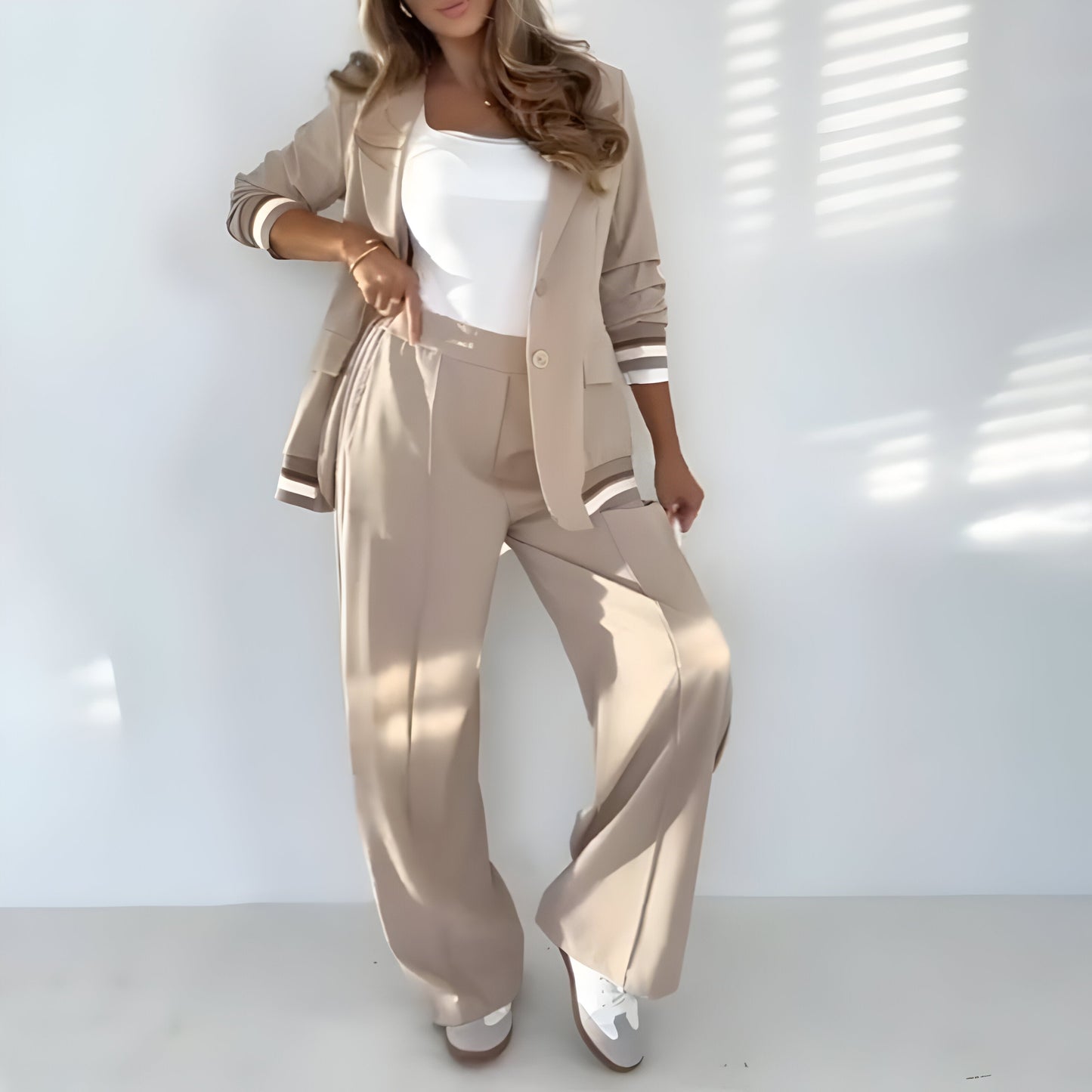 Irena™ | Stylowy Zestaw w Paski